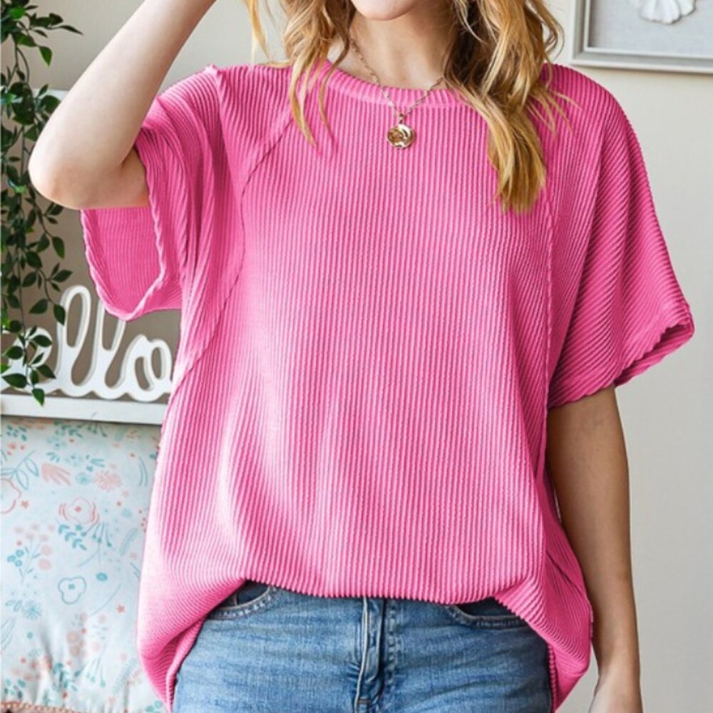 Solid Urban Ribbed Top - image 1